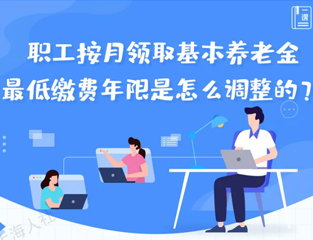 职工按月领取基本养老金最低缴费年限是怎么调整的？