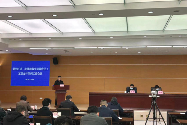崇明区召开进一步贯彻落实保障农民工工资支付条例工作会议
  