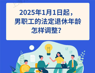 2025年1月1日起，男职工的法定退休年龄怎样调整？