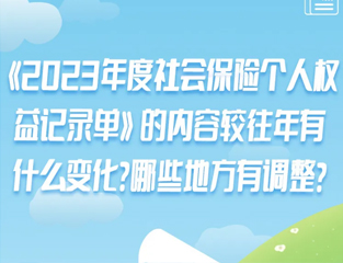 《2023年度社会保险个人权益记录单》的内容较往年有什么变化？哪些地方有调整？