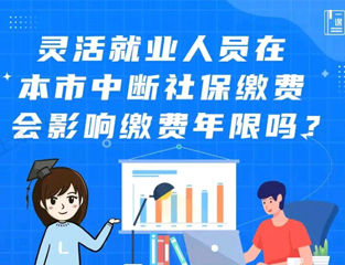 灵活就业人员在本市中断社保缴费会影响缴费年限吗？