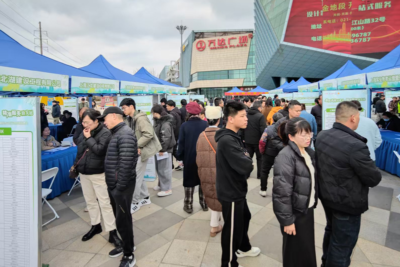 家门口“淘”好工作！崇明春季招聘会人气火爆